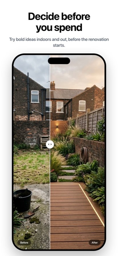 AI exterior and renovation preview of a house facade